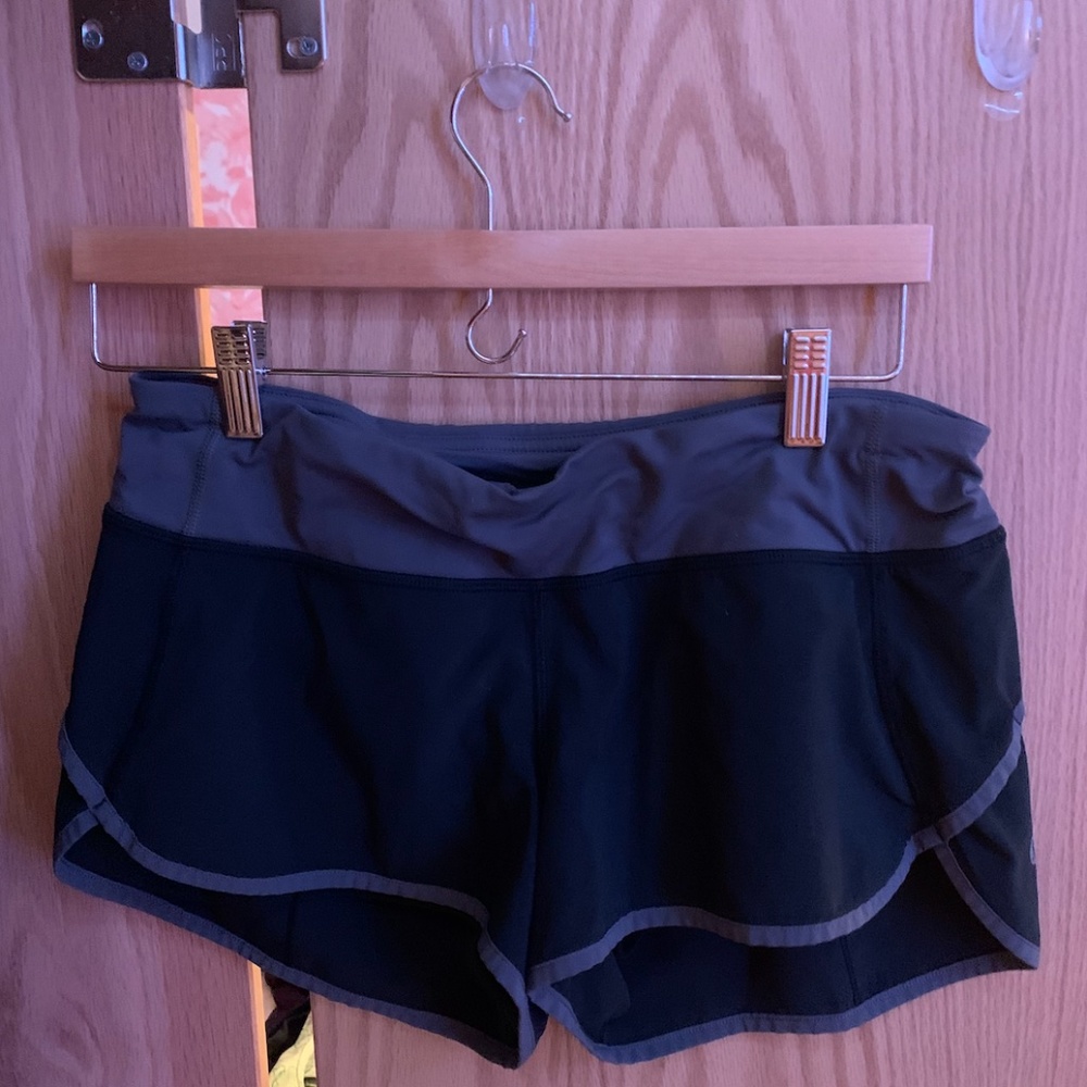 Lululemon Black and Grey Speed Shorts